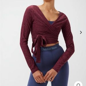 Outdoor Voices wrap top. Size M